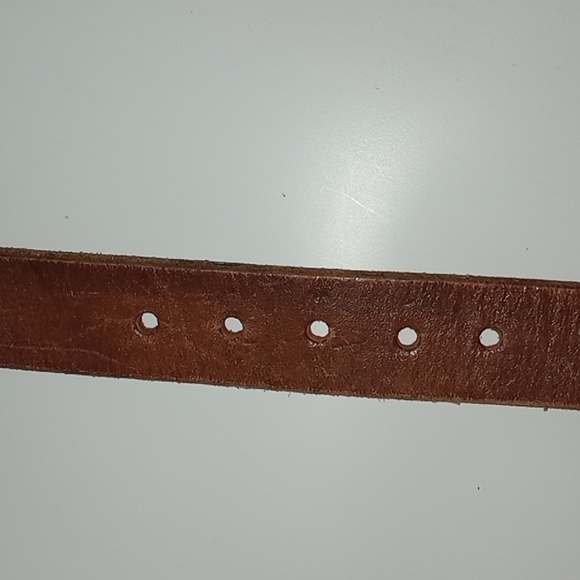 Vintage genuine leather Brass Buckle belt - Picture 5 of 5